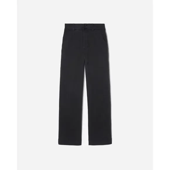 Everlane The Organic Wide-Leg Pant in Black 2 NWT